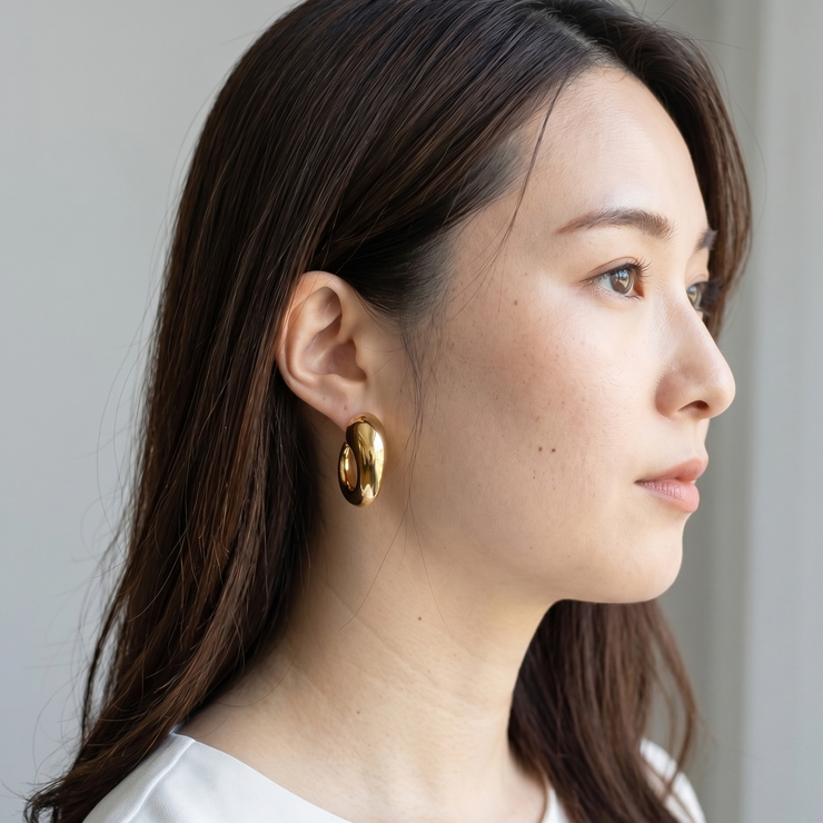 サージカルステンレス フープピアス アクリル樹脂 | feu | 詳細画像2 