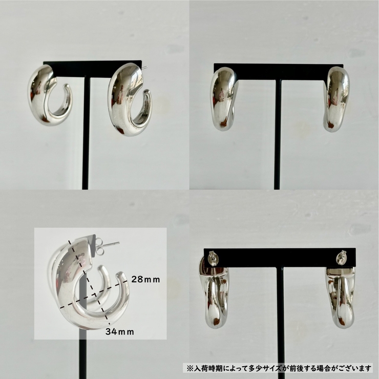 サージカルステンレス フープピアス アクリル樹脂 | feu | 詳細画像5 