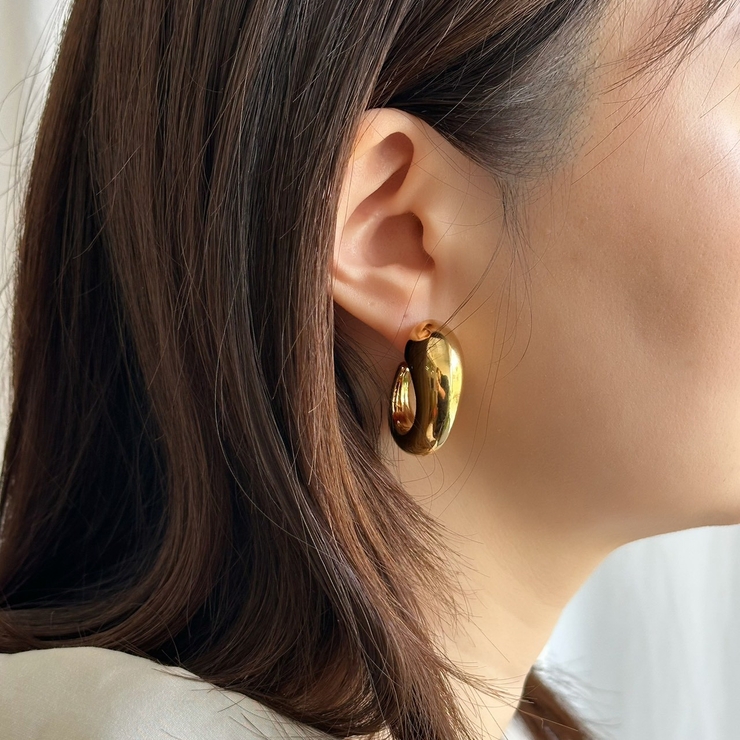 サージカルステンレス フープピアス アクリル樹脂 | feu | 詳細画像8 