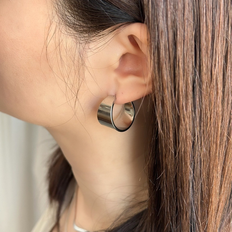サージカルステンレス フープピアス アクリル樹脂 | feu | 詳細画像10 