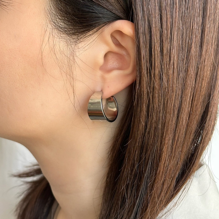 サージカルステンレス フープピアス アクリル樹脂 | feu | 詳細画像2 