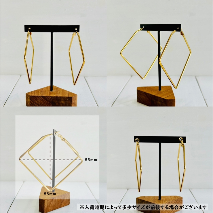 サージカルステンレス オーバル型 フープピアス | feu | 詳細画像4 