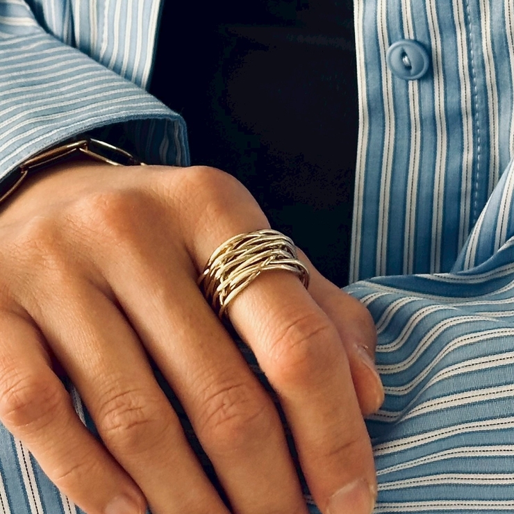 フリーサイズリング 抜け感 ニュアンスデザイン | feu | 詳細画像10 