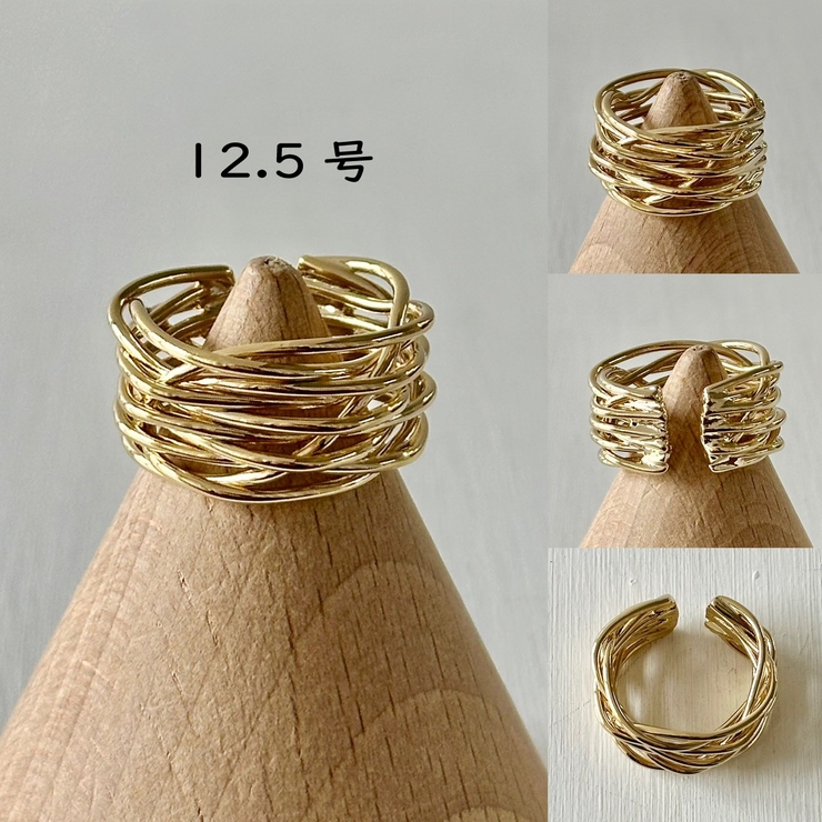 フリーサイズリング 抜け感 ニュアンスデザイン | feu | 詳細画像4 