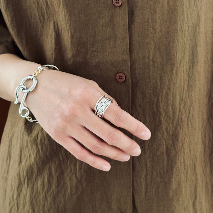 フリーサイズリング 抜け感 ニュアンスデザイン | feu | 詳細画像6 