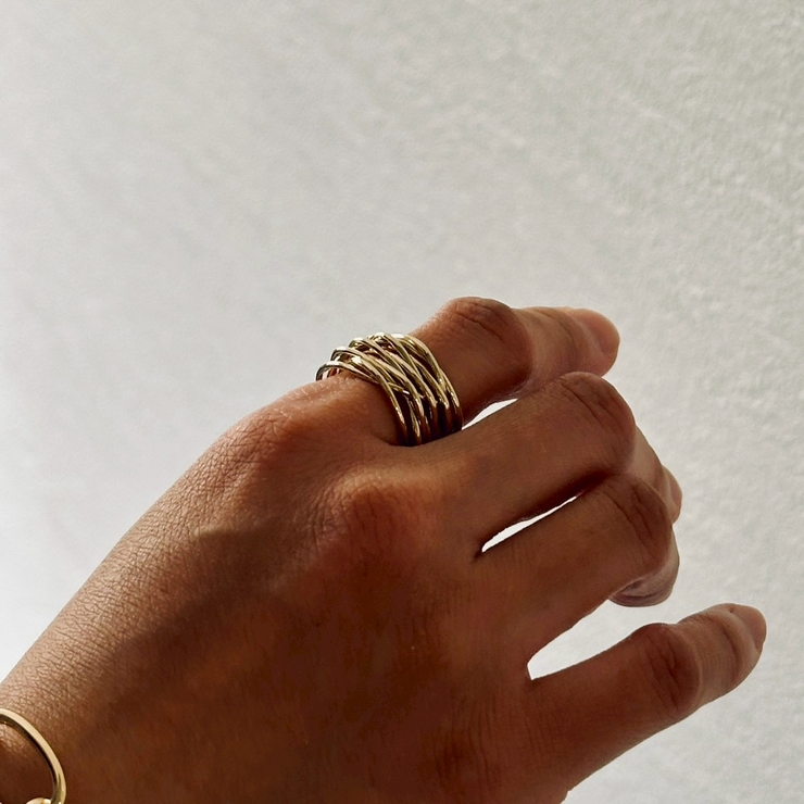 フリーサイズリング 抜け感 ニュアンスデザイン | feu | 詳細画像9 