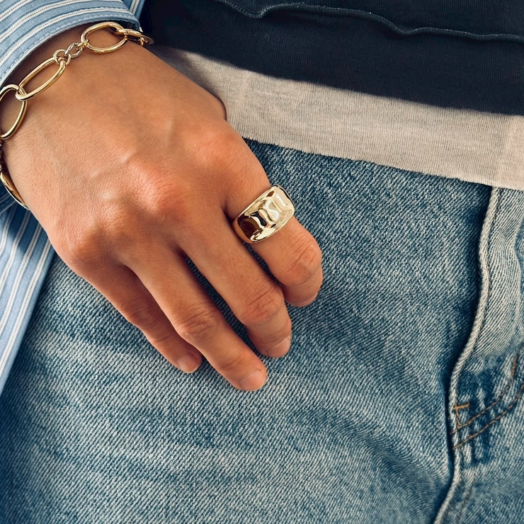 大ぶり ボリューム メタルリング | feu | 詳細画像7 