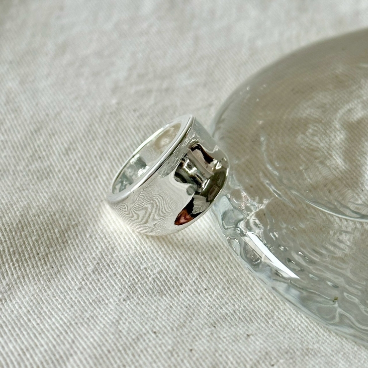 シルバー | 大ぶり ボリューム メタルリング | feu