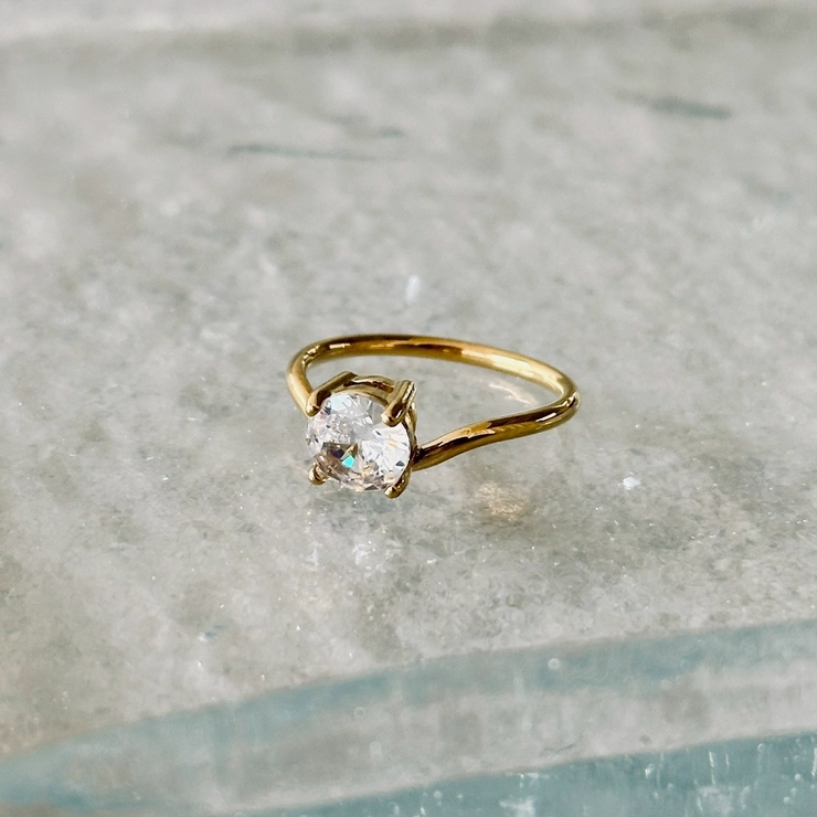 ゴールド | リング サージカルステンレス ジルコニア | feu