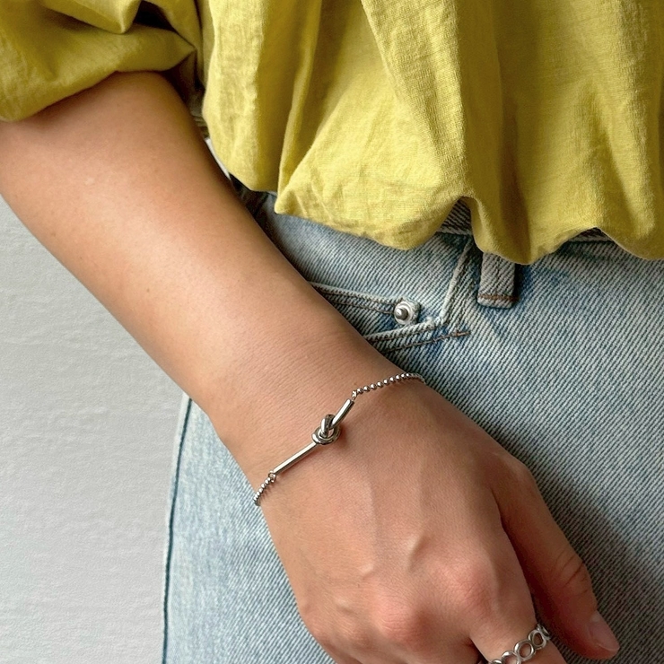 ステンレススチールブレスレット 華奢チェーン エレガント | feu | 詳細画像12 