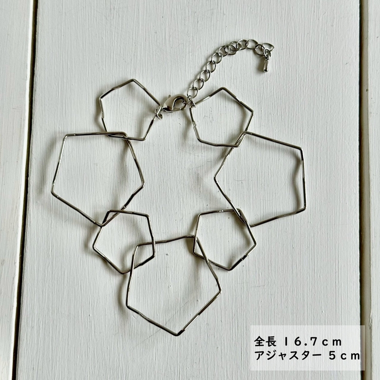 多角形チェーンブレスレット 抜け感 軽量 | feu | 詳細画像4 