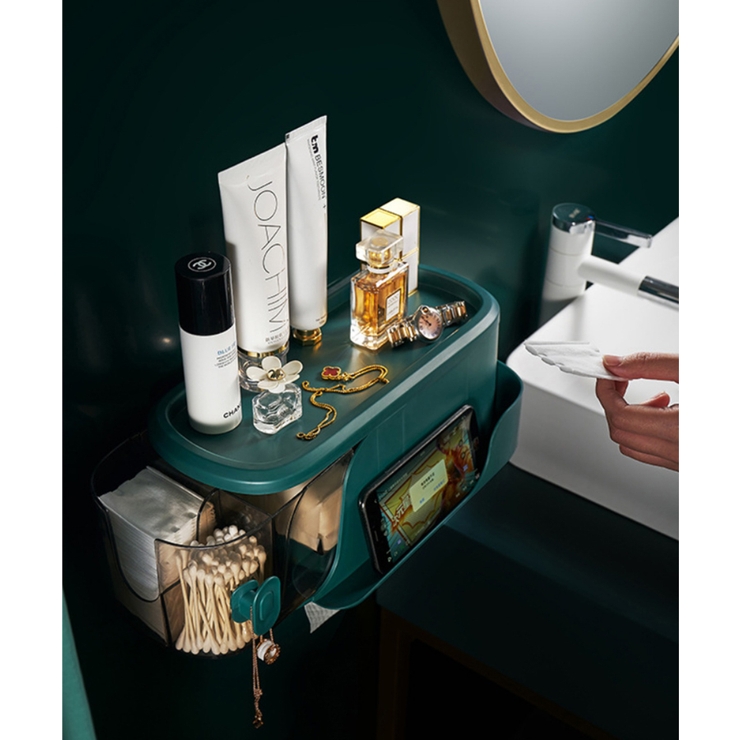 グリーン | 新作 壁収納ケース 洗面所 | aimoha 