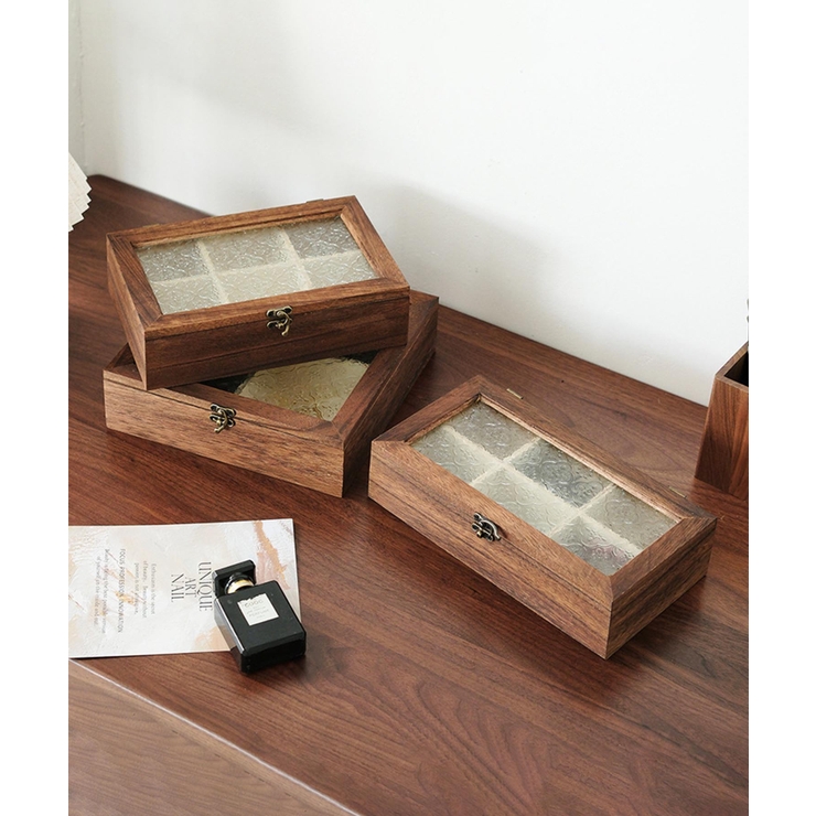 桐木ガラス蓋アクセサリーボックス | aimoha  | 詳細画像11 