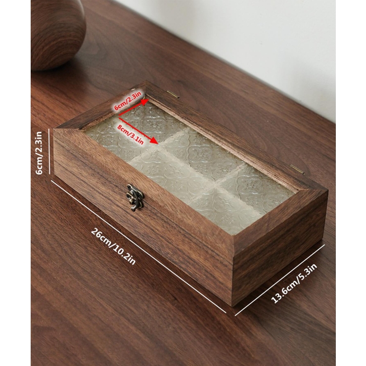 2 | 桐木ガラス蓋アクセサリーボックス | aimoha 