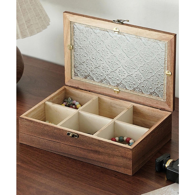 桐木ガラス蓋アクセサリーボックス | aimoha  | 詳細画像2 