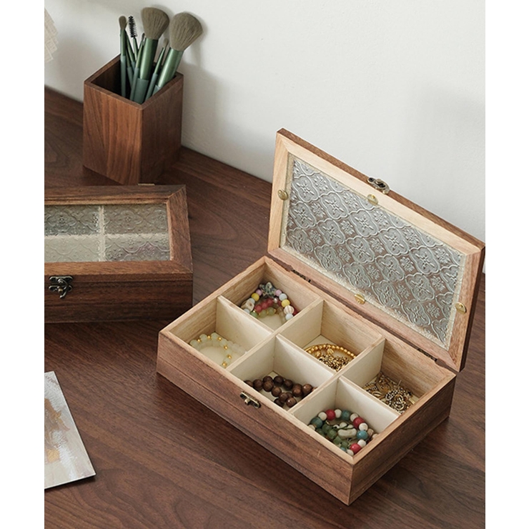 桐木ガラス蓋アクセサリーボックス | aimoha  | 詳細画像3 