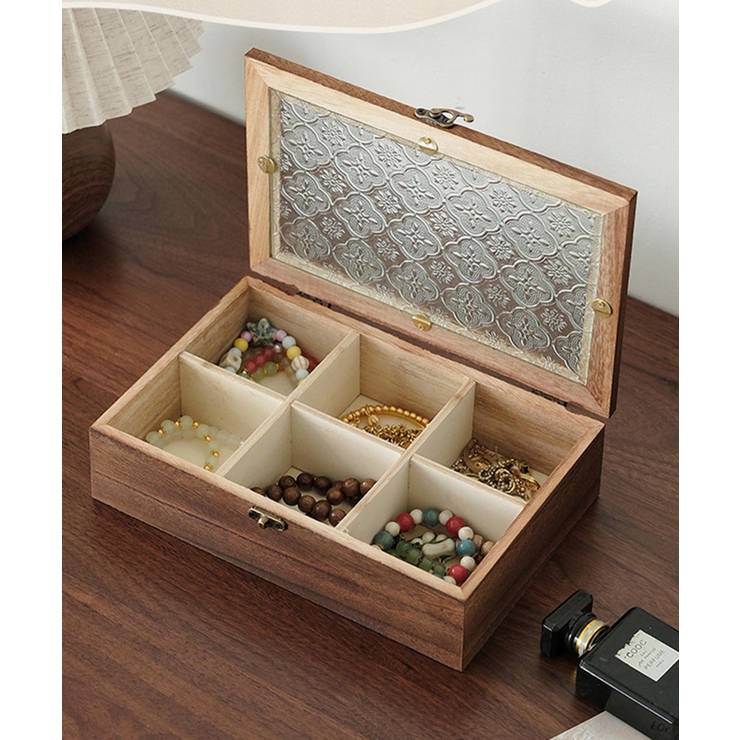 桐木ガラス蓋アクセサリーボックス | aimoha  | 詳細画像5 