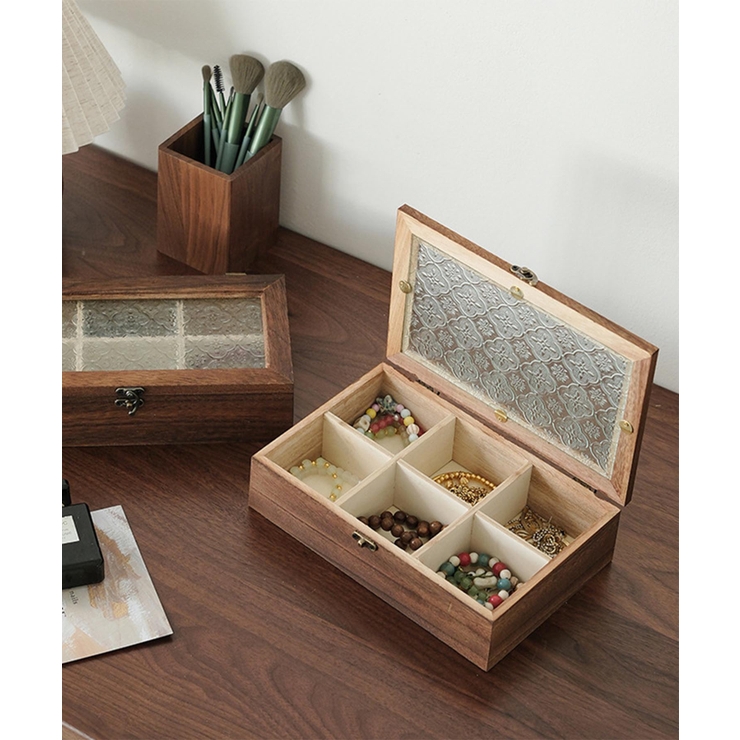 桐木ガラス蓋アクセサリーボックス | aimoha  | 詳細画像9 