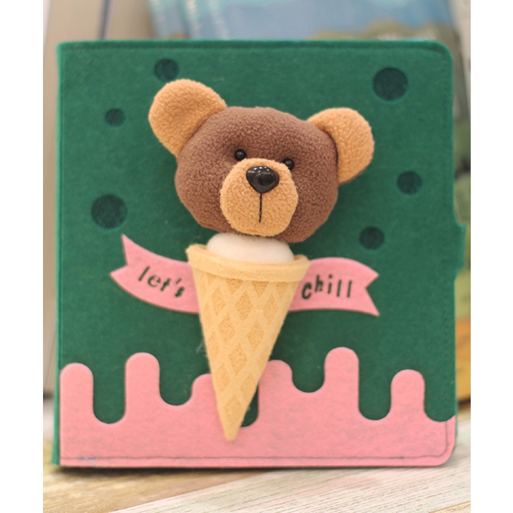 グリーン | かわいい動物手帳メモ帳 かわいい メモ 文房具 ステーショナリー 雑貨 女の子 | aimoha 