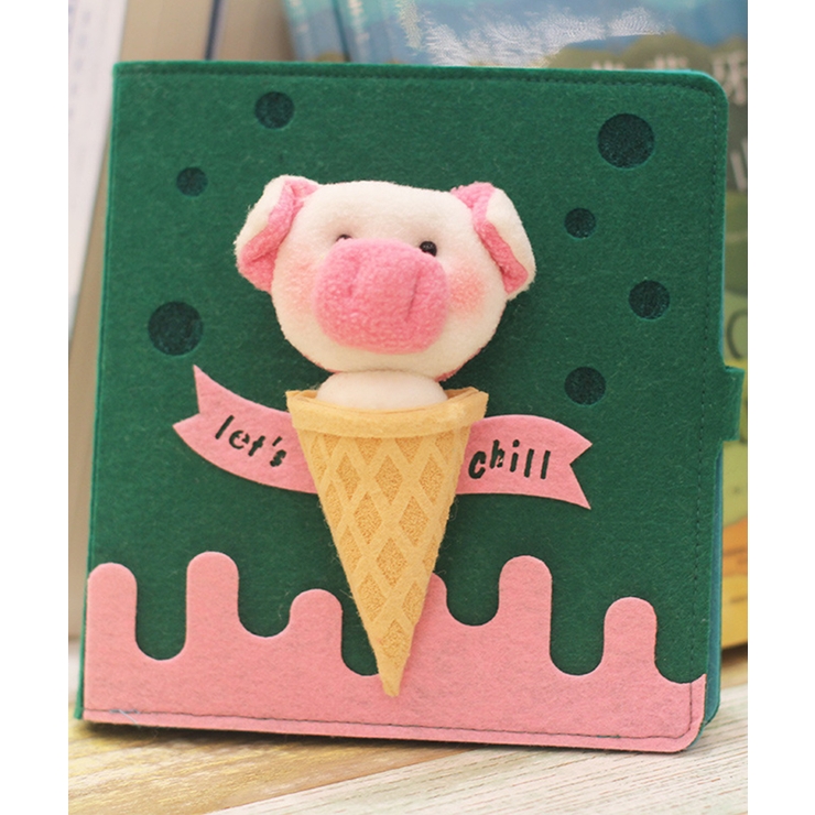 グリーン1 | かわいい動物手帳メモ帳 かわいい メモ 文房具 ステーショナリー 雑貨 女の子 | aimoha 