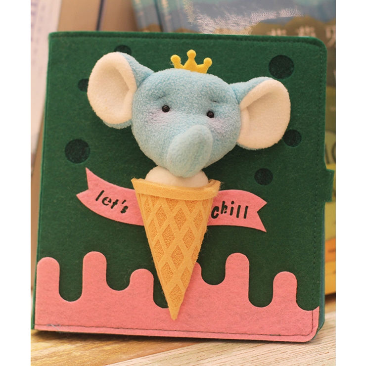 グリーン5 | かわいい動物手帳メモ帳 かわいい メモ 文房具 ステーショナリー 雑貨 女の子 | aimoha 