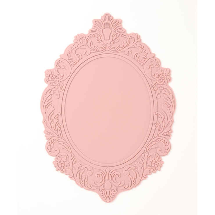 ピンク | レース柄シリコンマット【４サイズ】コースター おしゃれ 鍋敷き | aimoha 