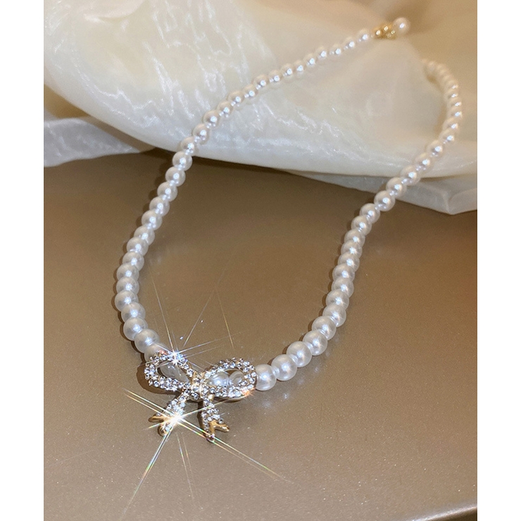 パールネックレス、シルバーネックレス Jasmine Grandiflorum | aimoha  | 詳細画像4 