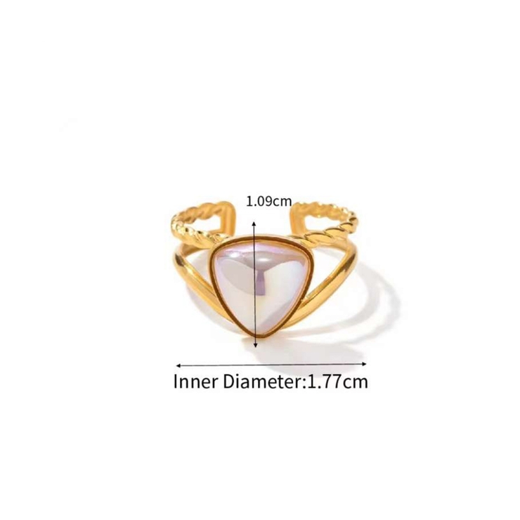 ゴールド | 調節可能個性的金メッキリング | aimoha 