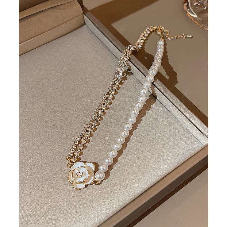 ホワイト | 韓国風ネックレス | aimoha 