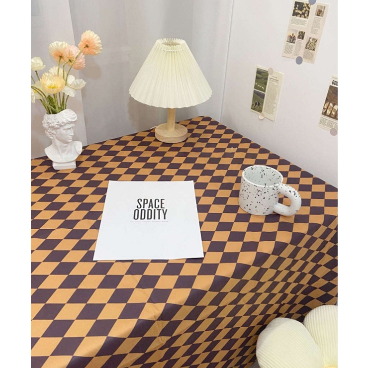 ブラウン1 | Sサイズ aimoha homeチェッカーテーブルクロス | aimoha 