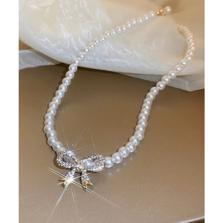 パールネックレス、シルバーネックレス Jasmine Grandiflorum | aimoha  | 詳細画像6 