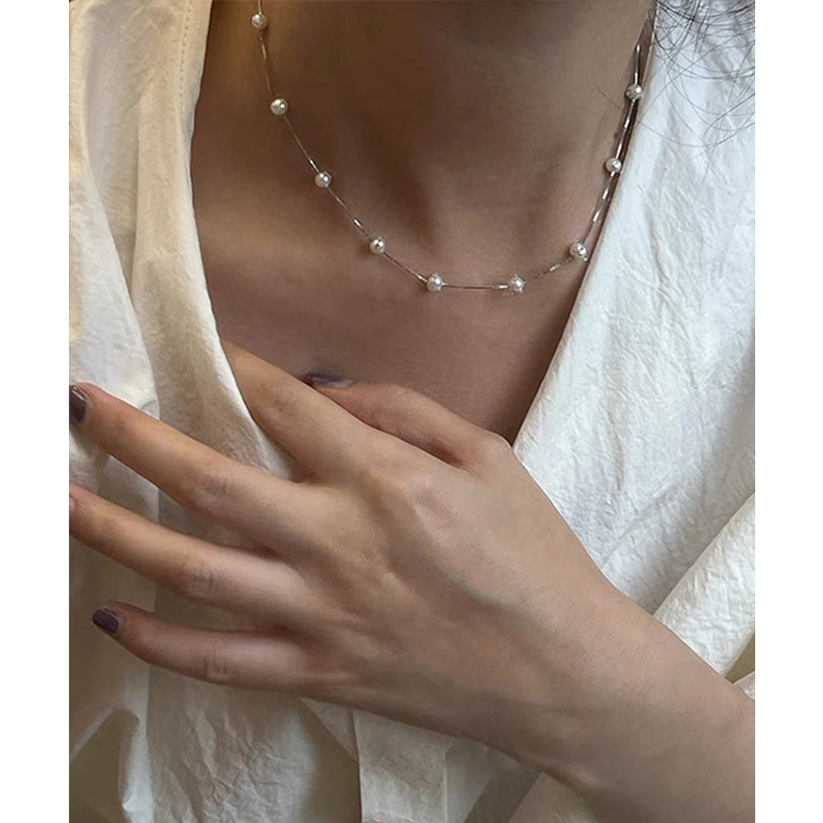 パールネックレス、シルバーネックレス Jasmine Grandiflorum | aimoha  | 詳細画像7 