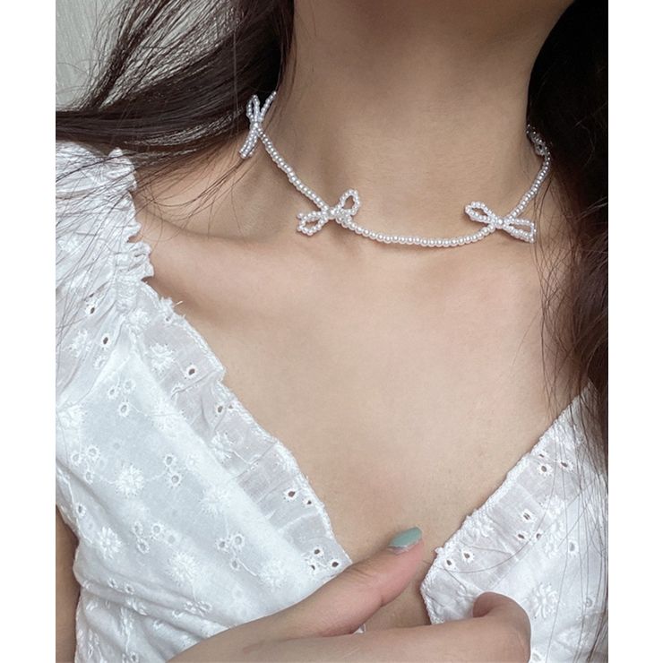 パールネックレス、シルバーネックレス Jasmine Grandiflorum | aimoha  | 詳細画像10 