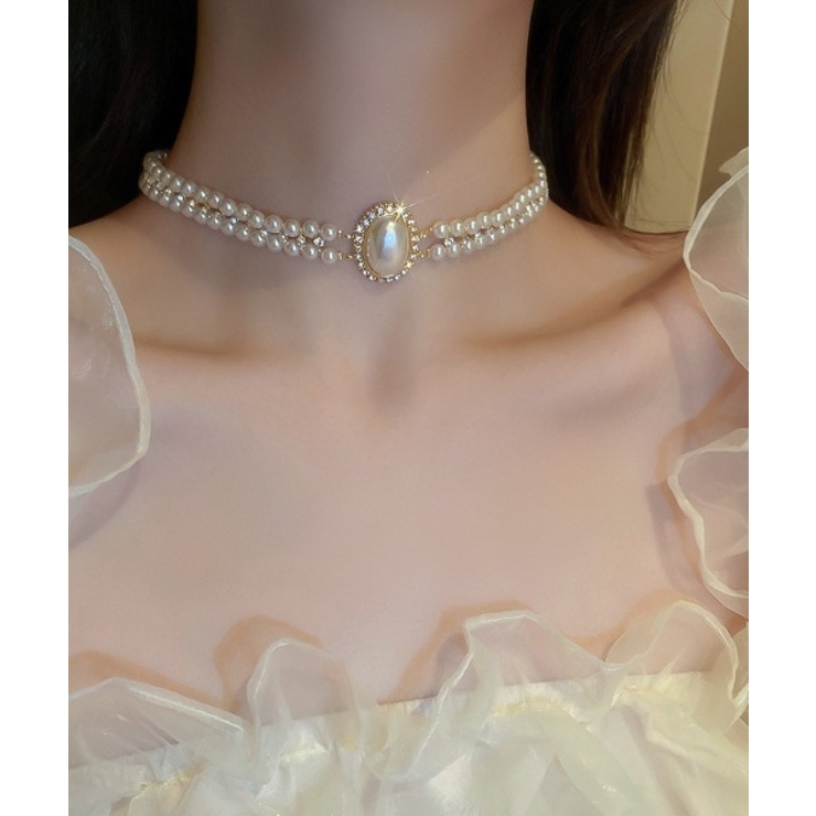 ホワイト4 | パールネックレス、シルバーネックレス Jasmine Grandiflorum | aimoha 