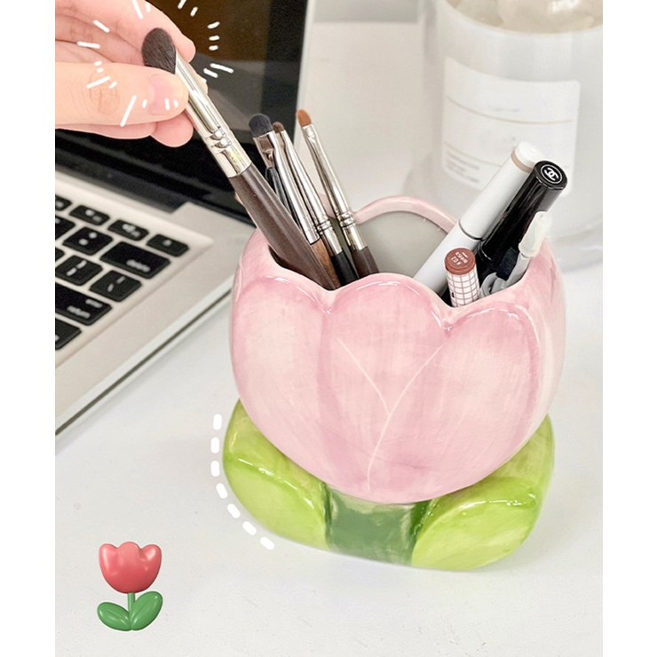 ピンク2 | チューリップ型ペン立て | aimoha 