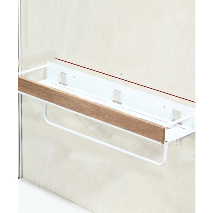 ホワイト | 収納ウォールマウントシェルフ ホック付きM | aimoha 