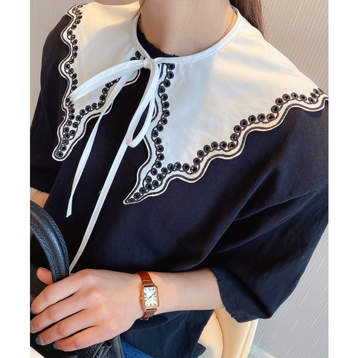 ホワイト | 新作 つけ襟 レース | aimoha 