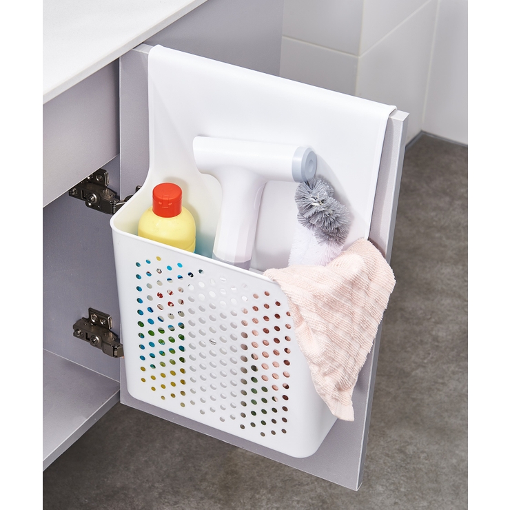 ホワイト | 吊るして便利！サイド 収納カゴ L | aimoha 