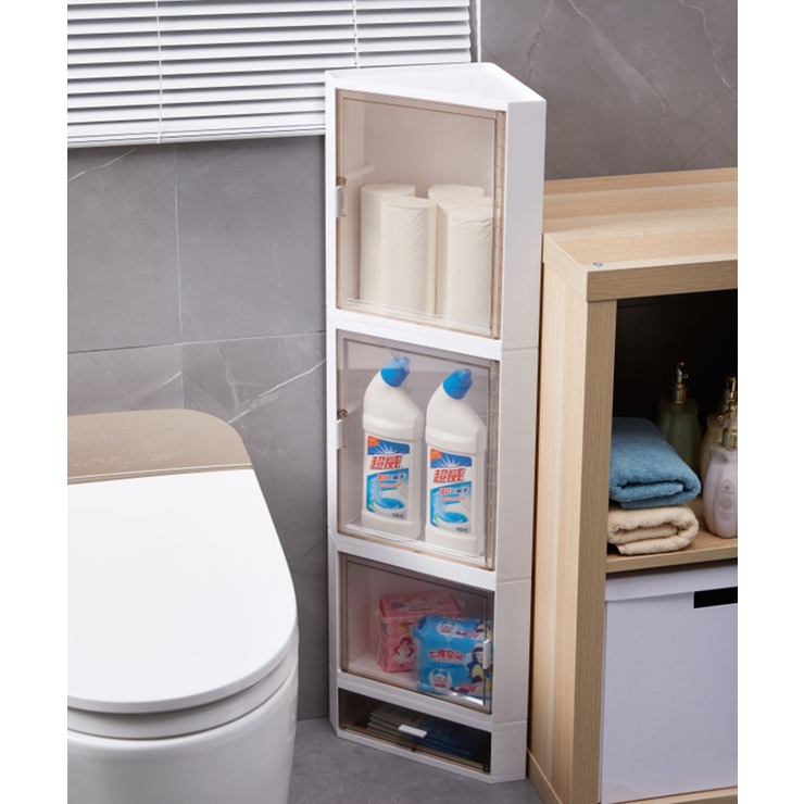 多目的三角コーナー収納ケースセット 収納ボックス スライド