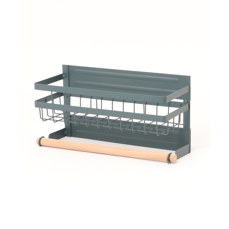 グリーン | 冷蔵庫の壁面をフル活用 マグネット式 キッチン収納ラック S | aimoha 