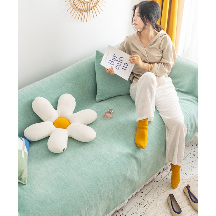 裾レースナチュラル ソファーカバー ブランケット | aimoha  | 詳細画像3 