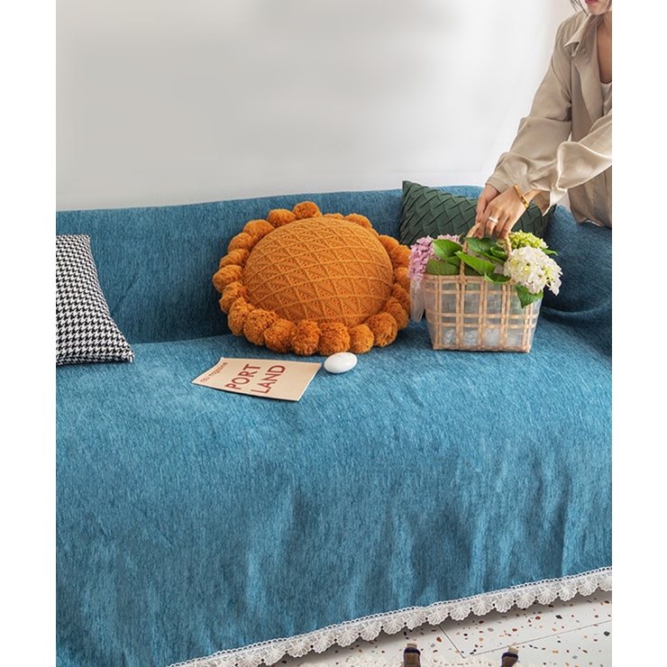 裾レースナチュラル ソファーカバー ブランケット | aimoha  | 詳細画像9 