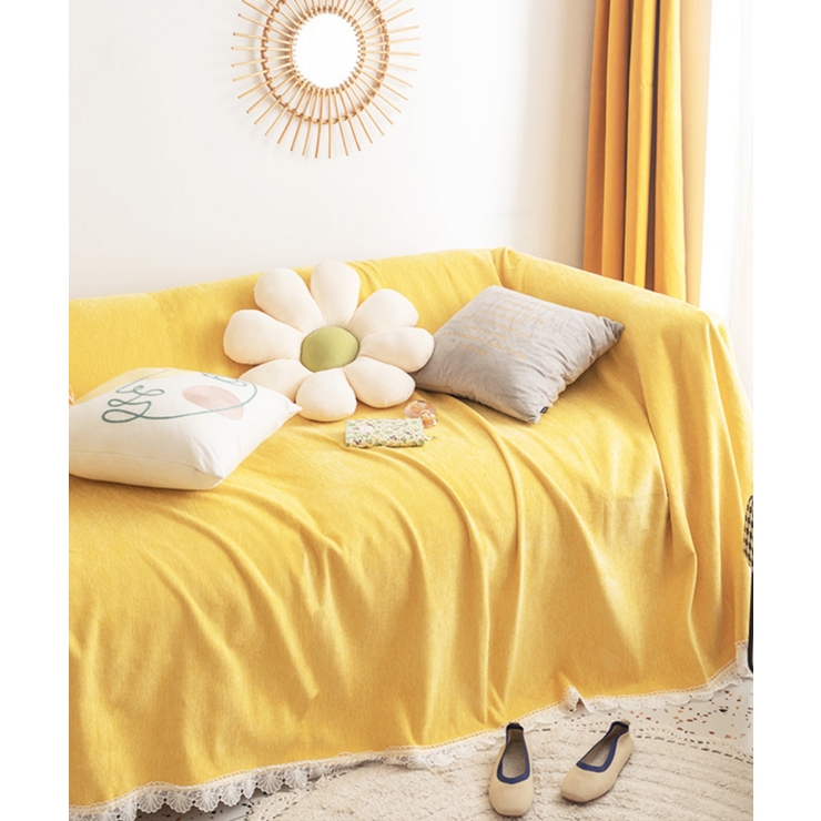 裾レースナチュラル ソファーカバー ブランケット | aimoha  | 詳細画像10 