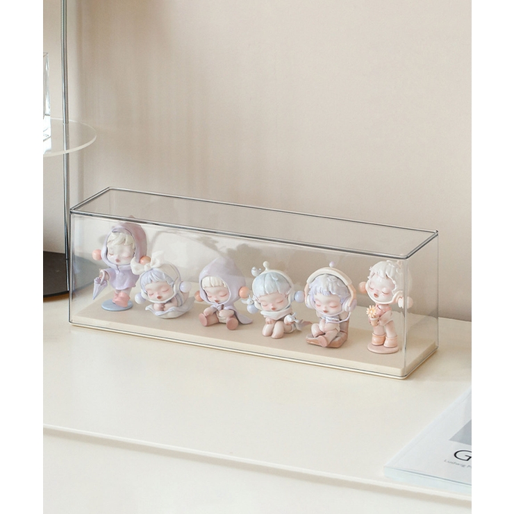 ライトベージュ | 卓上 コレクションケース ディスプレイ 収納 ボックス | aimoha 