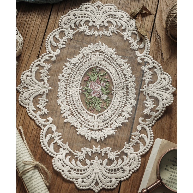 ホワイト1 | aimoha home手編み風レース テーブルセンター | aimoha 