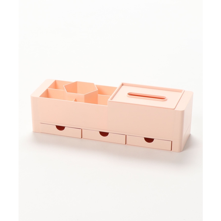 ティッシュケース付き 収納ボックス 収納ボックス[品番