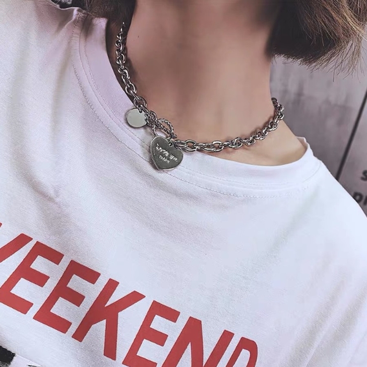 ネックレス【Tiffany】ハートプレートネックレス