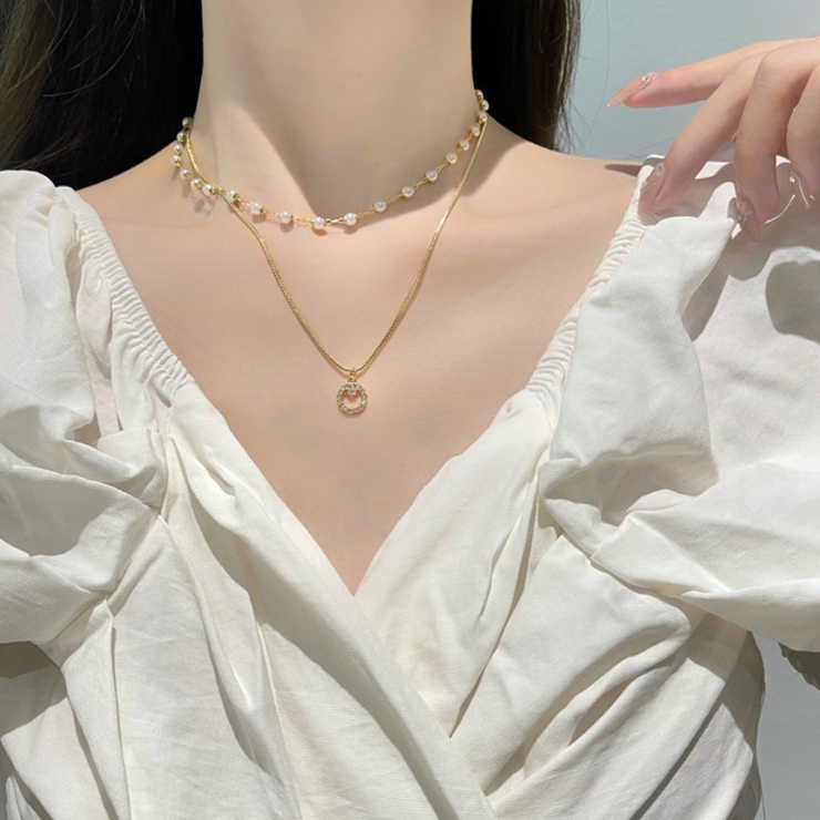 ネックレス ダブルチェーンパールネックレス | marcydorn | 詳細画像1 