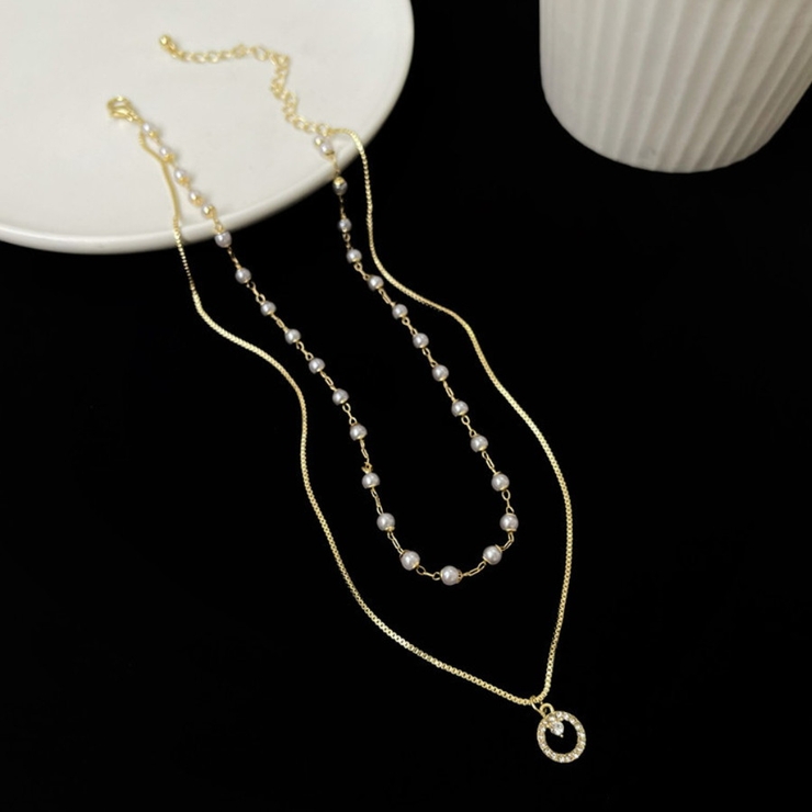 ネックレス ダブルチェーンパールネックレス | marcydorn | 詳細画像6 