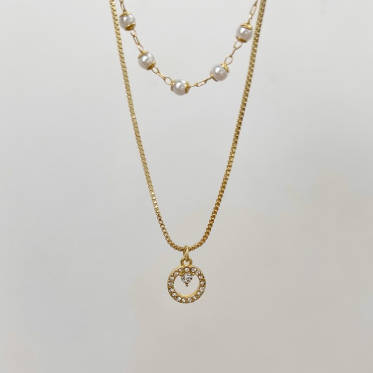 ネックレス ダブルチェーンパールネックレス | marcydorn | 詳細画像7 